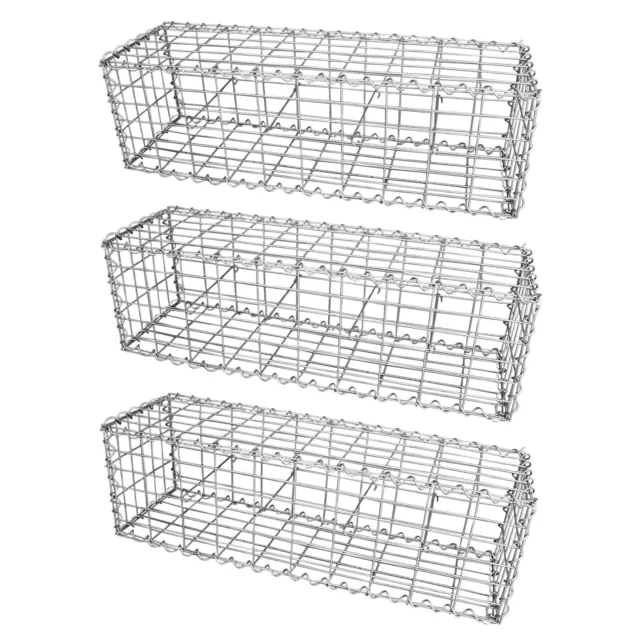 Gabion Baskets Garden Mesh Outdoor Patio Cages Wire Stone Wall Planter Border