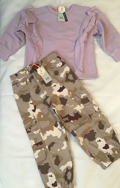 River island mini girls aged 18-24 months camouflage trousers outfit BNWT