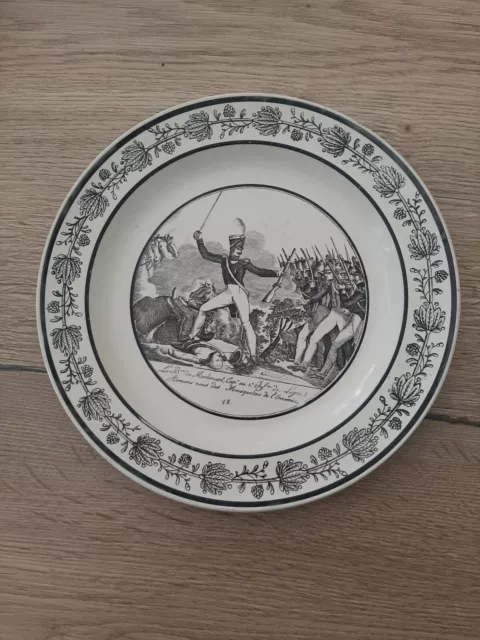 Assiette baron de Mortemart Waterloo de choisy le roy 21,5