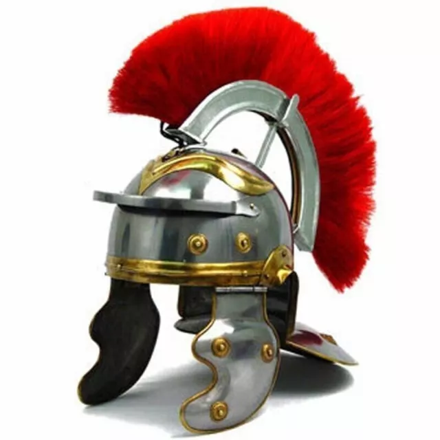 Casco de centurión romano Traje de armadura de oficial de caballero...