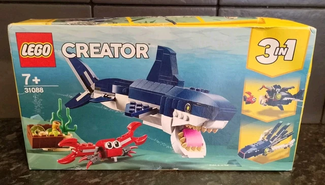 LEGO 31088 CREATOR 3in1 Deep Sea Creatures: Shark, Crab, Squid or ...