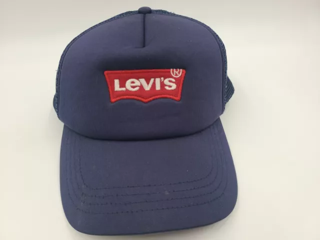 Levis Batwing Mesh Trucker Snapback Hat Cap Baseball Dad Men Women Father Blue