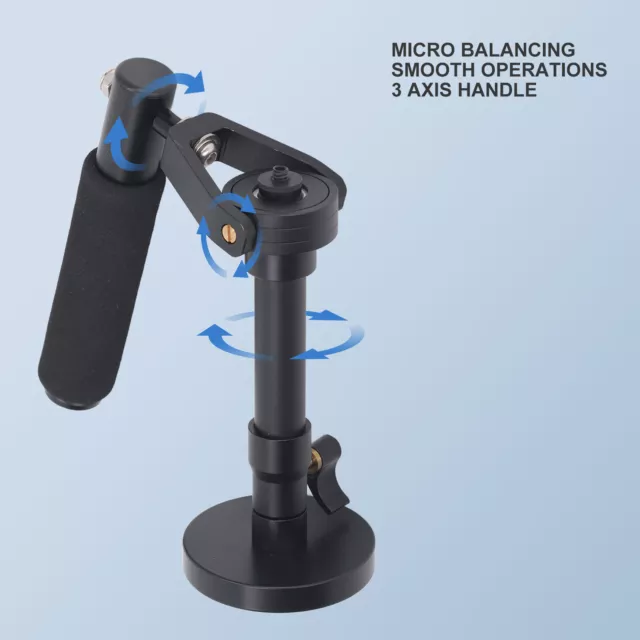 Estabilizador de mano de 3 ejes para grabación de video altura ajustable micro