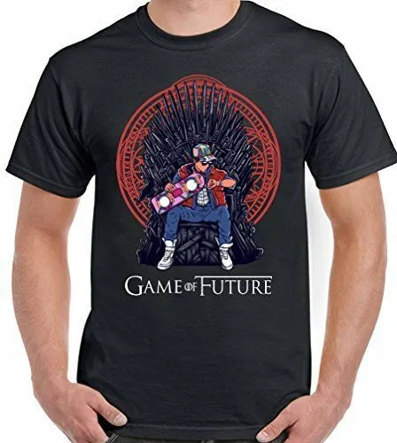 Game of Future Parody Back to the Thrones - T-shirt divertente da uomo