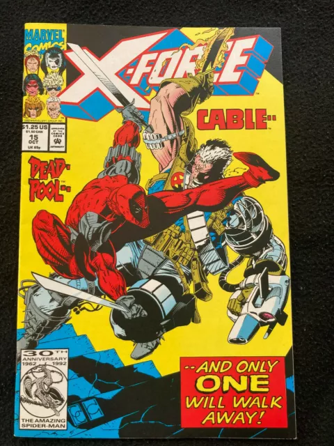 X-Force 15 (1992) Marvel Comics Cable vs Deadpool