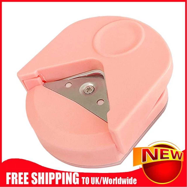 Recortadora de esquinas de libro de recortes de papel para tarjetas R4 suministros de oficina de filetes (rosa)