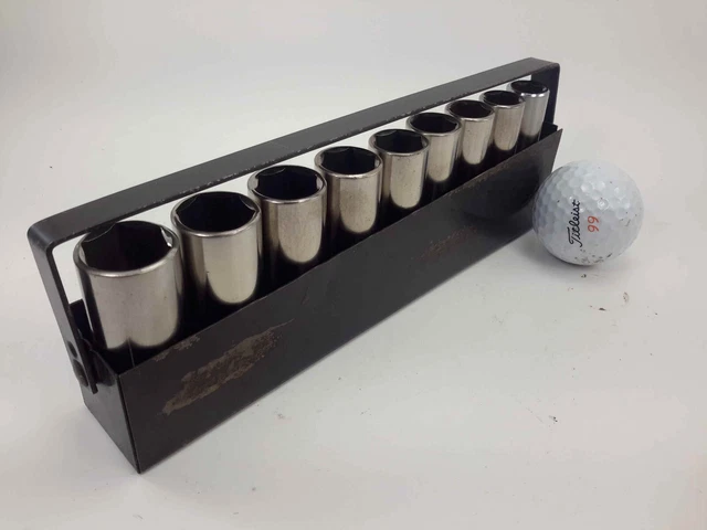 Craftsman 3/8" Dr Deep 9pc 6pt Deep METRIC Socket Set w/Craftsman Tray NICE!!!