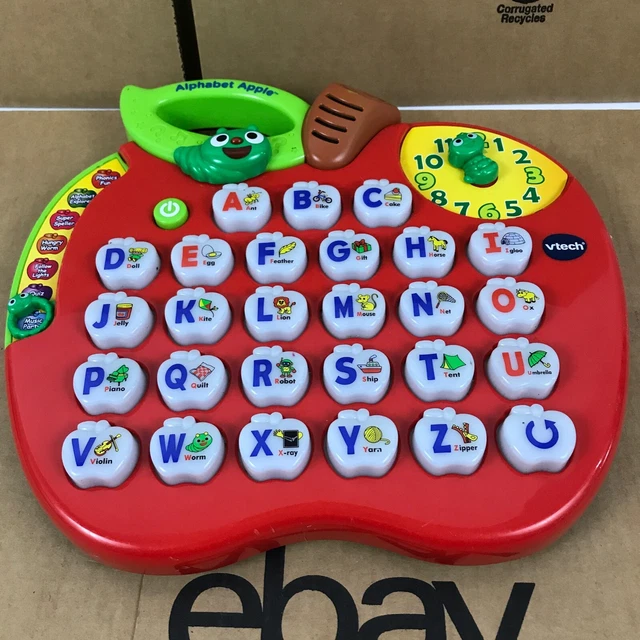VTECH ALPHABET APPLE Preschool Learning Toy ABCs Phonics LIGHTS MUSIC ...