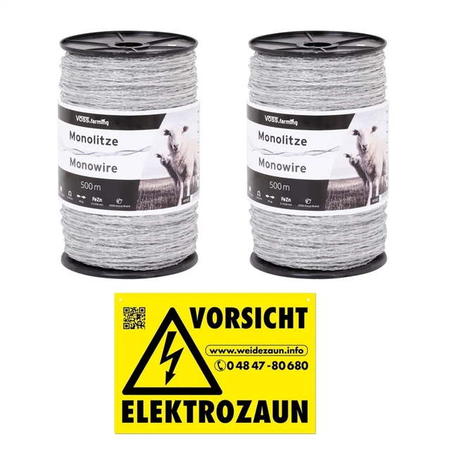 Monolitze 4000m Polydraht Weidezaunlitze Polylitze Weidezaun Draht Elektrozaun 4250590400230