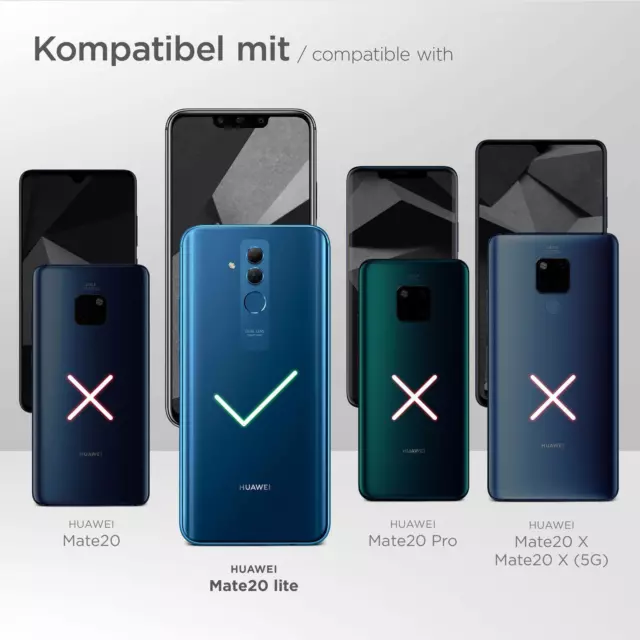 2x Echt Glas für Huawei Mate 20 Lite Panzerfolie HD Handy Premium Displayschutz 2