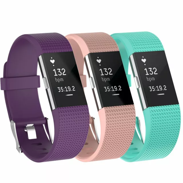 3 Pack Replacement  Band for Fitbit Charge 2 Small Bracelet Watch Rate Fitness