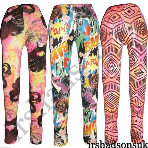New Bambine New Stagione Trendy Moda Elasticizzato Legging Taglia 2-13YEARS