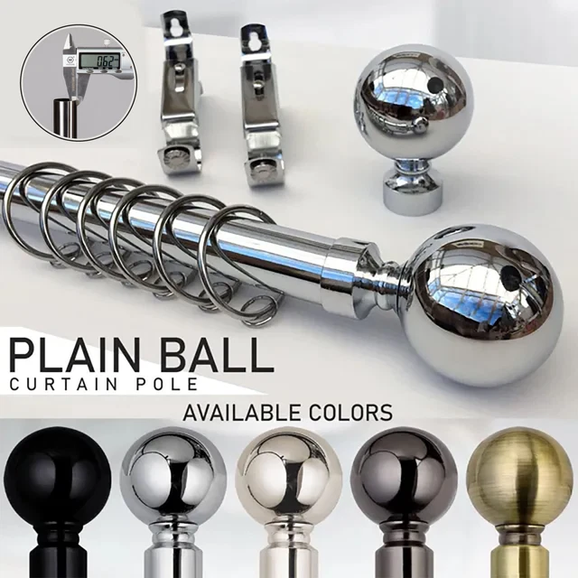 Emma Barclay Extendable Curtain Pole With Bling Diamond Finials - 1.2m-2.1m Or 1.6m-3m