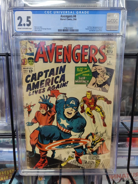 Avengers #4 (1964) - Cgc Grade 2.5 - 1St Silver Age Appearance Captain America!