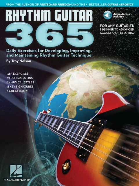 Rhythm Guitar 365 Daily Exercises Learn to Play Lessons Tab Book & Online Audio