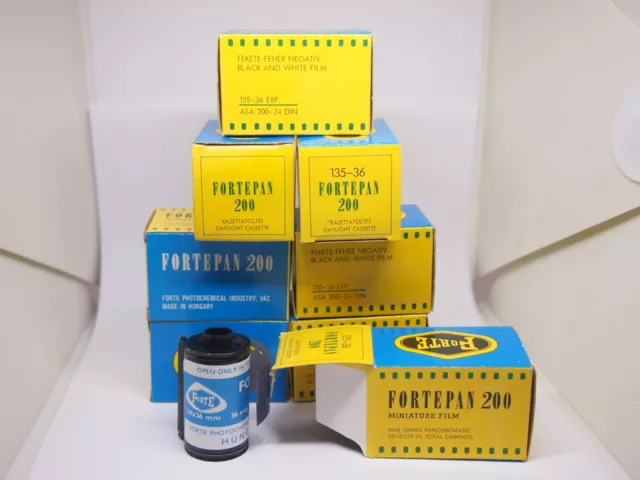 8x Fortepan 200 Black&White 35mm Negative Film - Fine Grain for Lomography RARE!