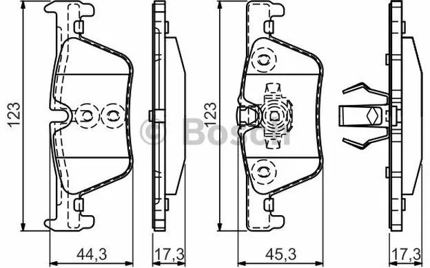 4x BOSCH Plaquettes de frein Arrière 0 986 494 554 - Pièces Auto Mister Auto