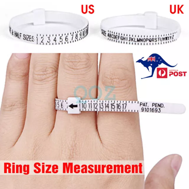 1/2PCS Ring Sizer Size Tool Check your Size Finger Gauge Measurement Sizes UK/AU