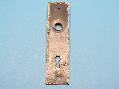 Antique Victorian Cast Iron Brass Knob Flange Door Backplate Eastlake Back Plate 2