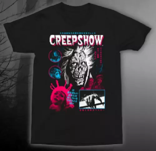 Creepshow Tronçonneuse Montage Collage Horreur Graphique Noir T-Shirt 79-44 3