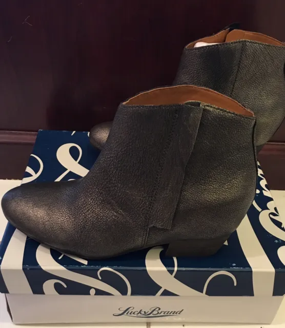 Lucky Brand Torrance Ankle Bootie in unique Champagne color - Size 8M/7.5 -RARE! 3