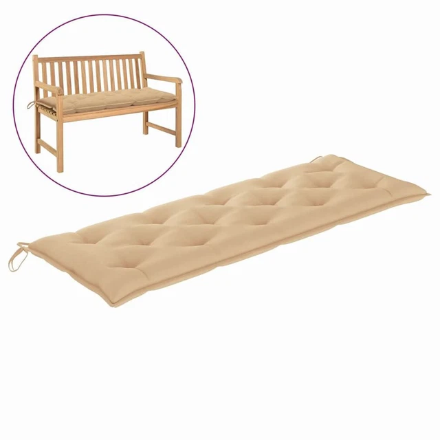 Cojín Banco Jardín Tela Beige 150 X 50 X7 Cm (28331)