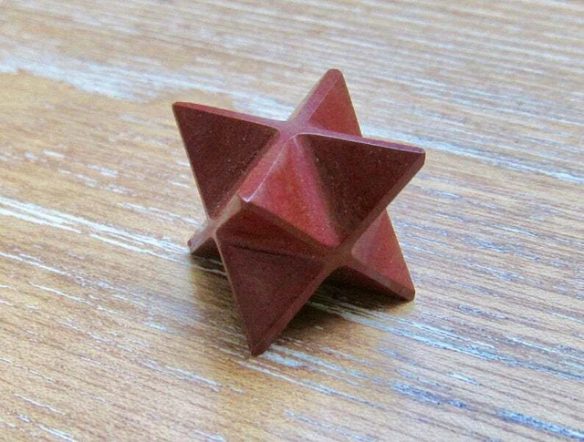 Red Jasper Merkaba Star Point Stone Healing Natural Reiki Energy Gemstone 3