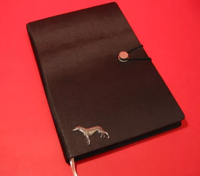 Greyhound A5 Black Note Book Journal Dog Vet Father Mother Christmas Gift