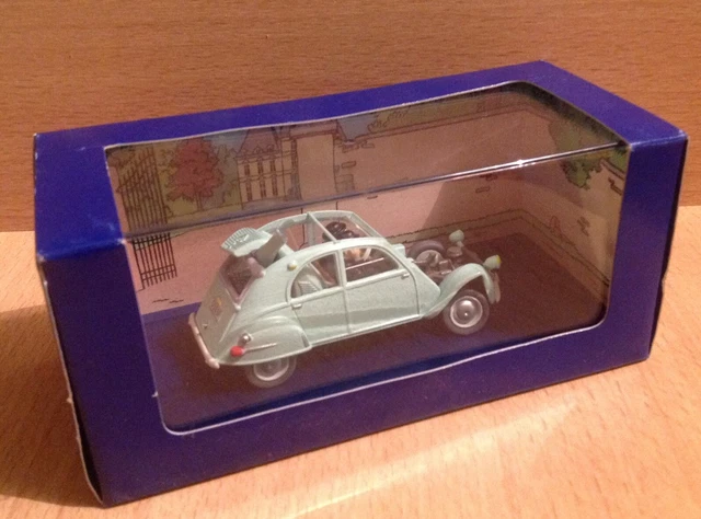 VOITURE METAL ATLAS Tintin Kuifje Herge N° 1 La Jeep Bleue Objectif