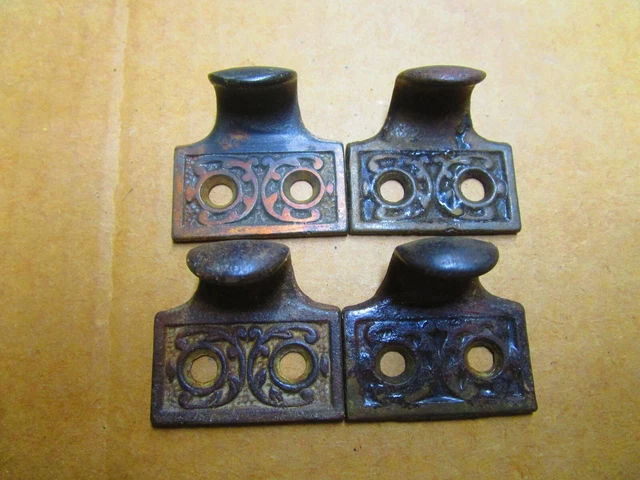 4 Eastlake Window Sash Finger Lift Handle Drawer Pull Antique Victorian Hardware