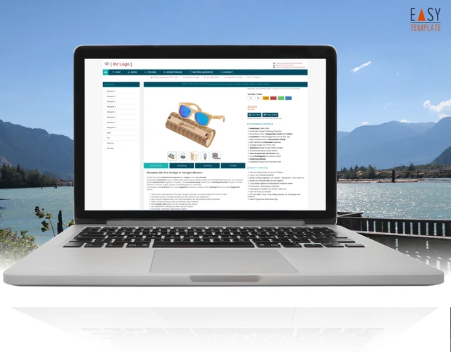 EBAYVORLAGE NEU Varianten Template mobile optimiert + kostenloser Editor Ocean