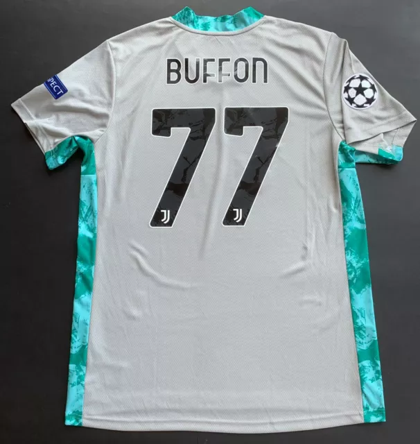 Buffon Juventus TRIKOT Weg Match Issued 2020-2021 Ch.league Vs Ferencvaros Pl
