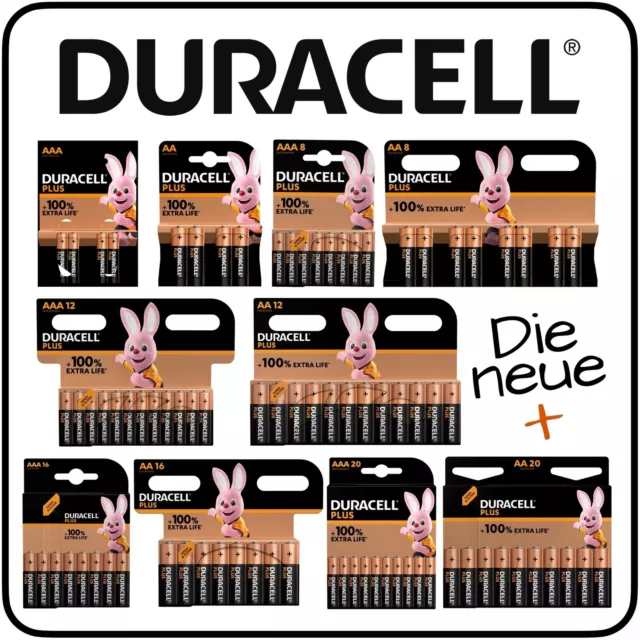 DURACELL Plus Batterie-Auswahl AA AAA