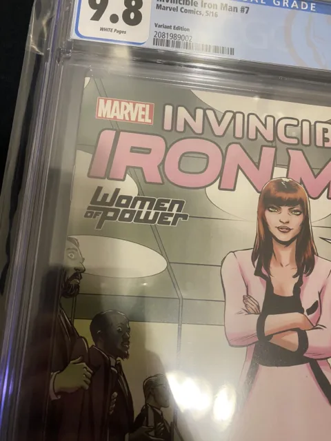 Invincible Iron Man #7 Marvel 2016 1st Riri Williams Women of Power Var CGC 9.8 3