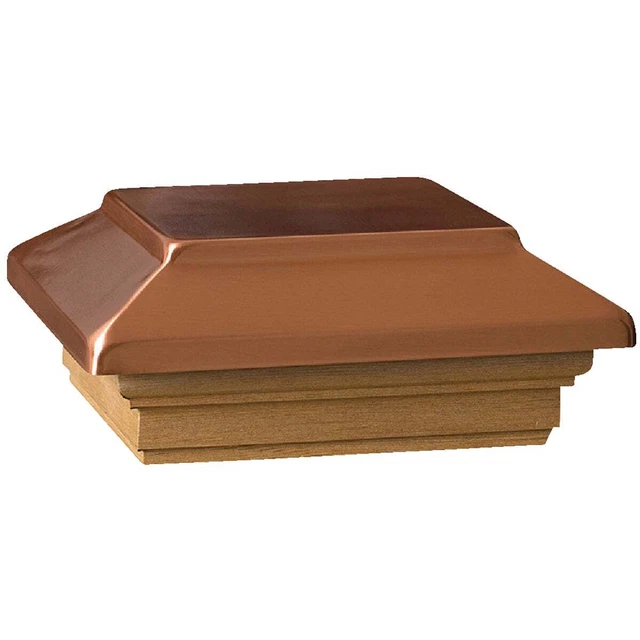 Oradores de cubierta de 4 pulgadas x 4 pulgadas Tapa de poste presionada superior de plástico, base de cedro 72295