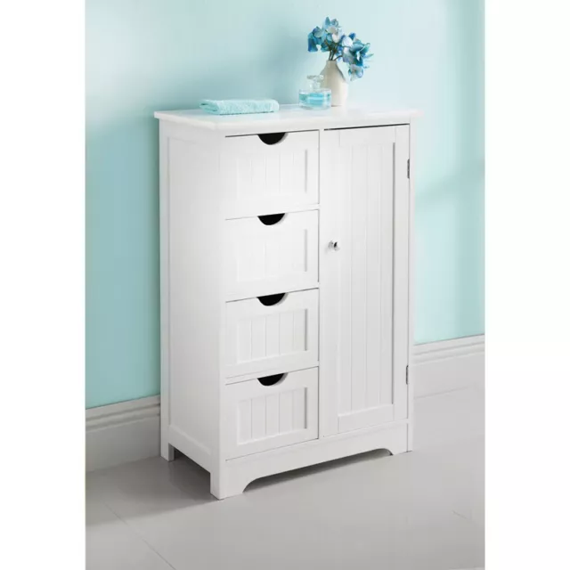 Saxony Bathroom Unit - Clean Lines & Crisp White Finish - Cabinet/Cupboard - MDF 2