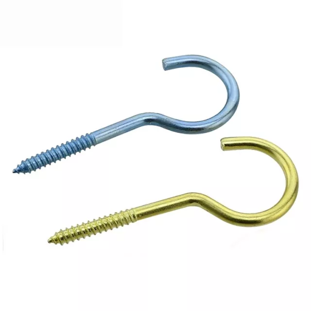 C-Type Screw Eye Hooks Self Tapping Screws Screw-in Hanger Ring Hook zinc plated