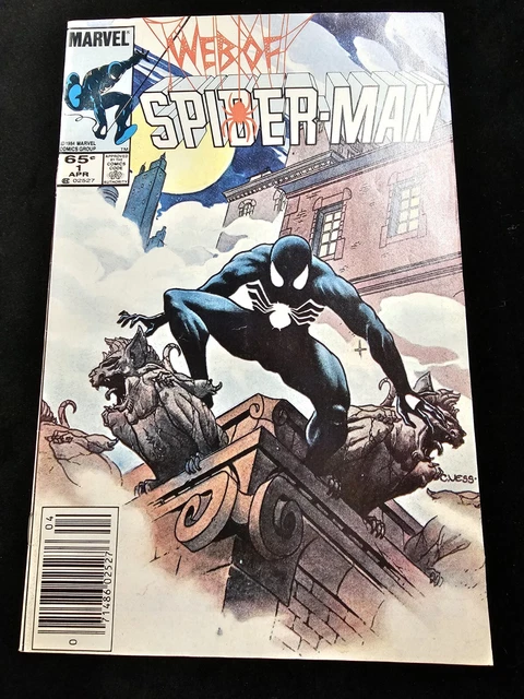 Web of Spider-Man #1🕷NEWSSTAND EDITION MARVEL COMICS 1984 Key Issue (801)