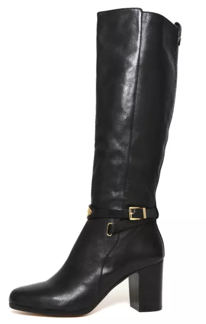 Michael Kors Arley Leather Riding Boot Black Women Sz 11 M 6612 *