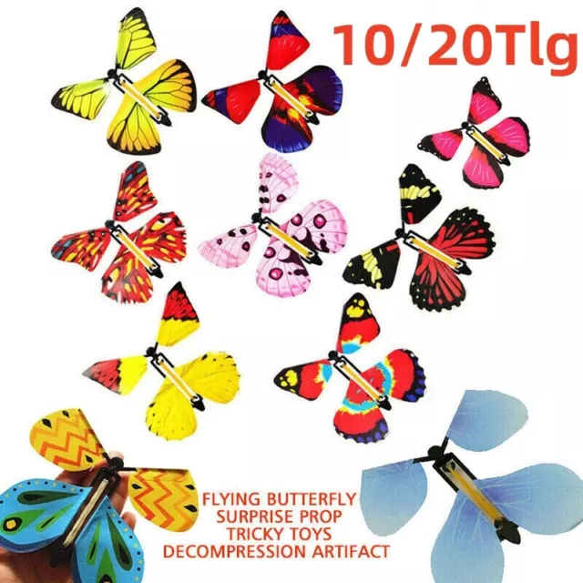 20x Butterfly Magischer fliegender Schmetterling Kinder Spielzeug Geschenk Gift