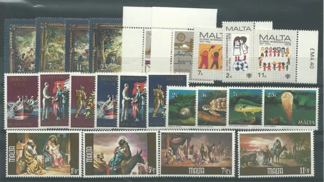1979 Malta Annata Completa 23 Valori Nuovi Mnh Mf21830