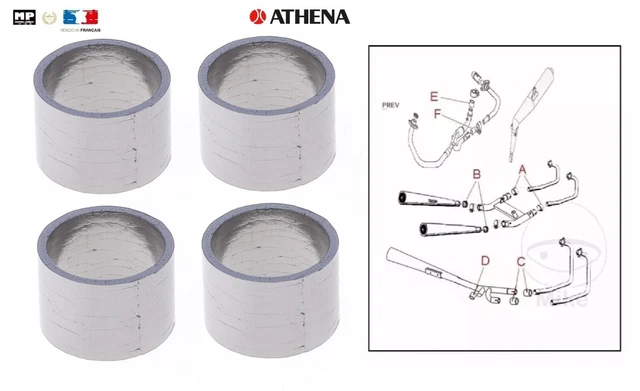 Joint D'échappement 28,5 X 34 X 34 Mm Pour Yamaha X-Max, Majesty, X | En Graphite, Usiné Précis