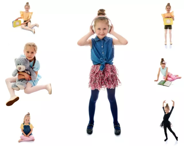 Girls Kids Semi Opaque Tights Aurellie Party Holy Communion School Ballet Dance