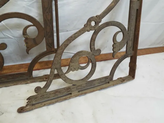 Antique Cast Iron Ornate Scroll Shelf Bracket Eastlake Victorian Architectural 2