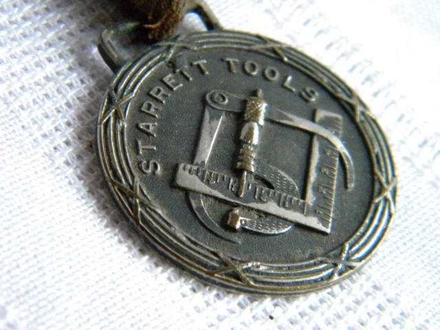 Vintage STARRETT TOOLS Pocket Watch Fob~Token~Precision Tooling Maker~Aviation