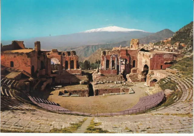 Italy, Taormina.Greek Theater. Teatro Greco. Unposted