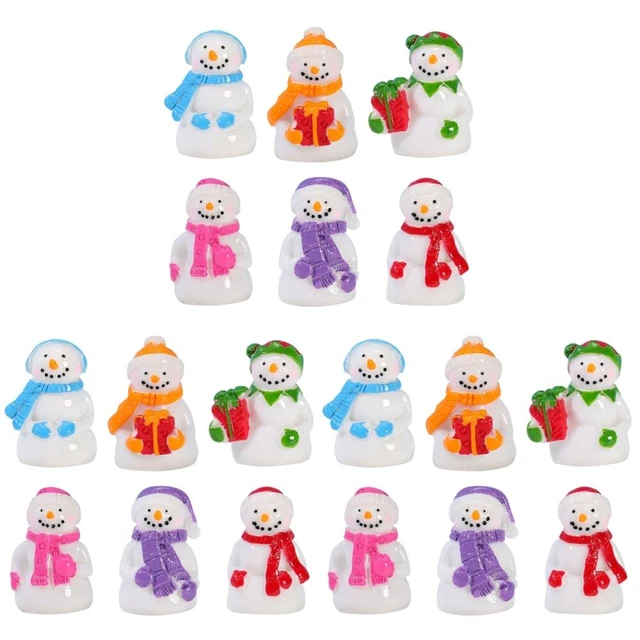 Winter Centerpieces Table Xmas Miniature Snowman Christmas Micro Landscape Tray