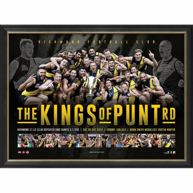 Richmond Tigers 2019 Premiers Framed Poster Martin Cotchin Houli Afl Memorabilia