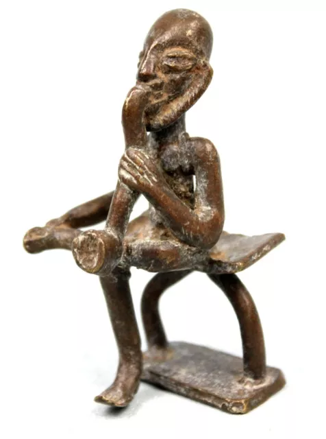 Art African tribal - Figure Bronze Ashanti Asante Ghana - 8,5 CMS