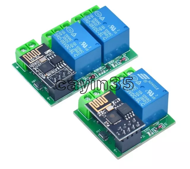 ESP8266 Dual Channel WIFI Relay Module ESP-01/01S DC5V With Relay Indicator